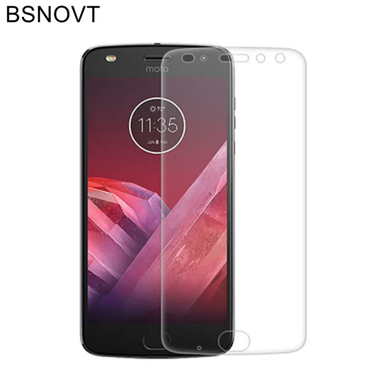2 шт Полный экран протектор для Moto Z2 Play пленка из мягкого ТПУ анти Браст нано Motorola