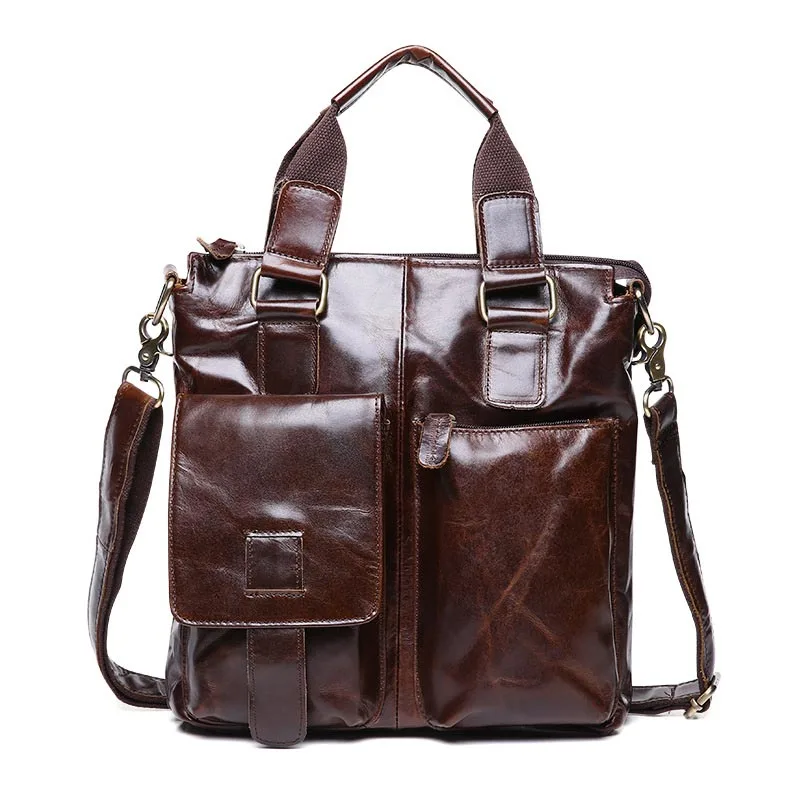 Мужская сумка из натуральной воловьей кожи дорожная через плечо мужская с