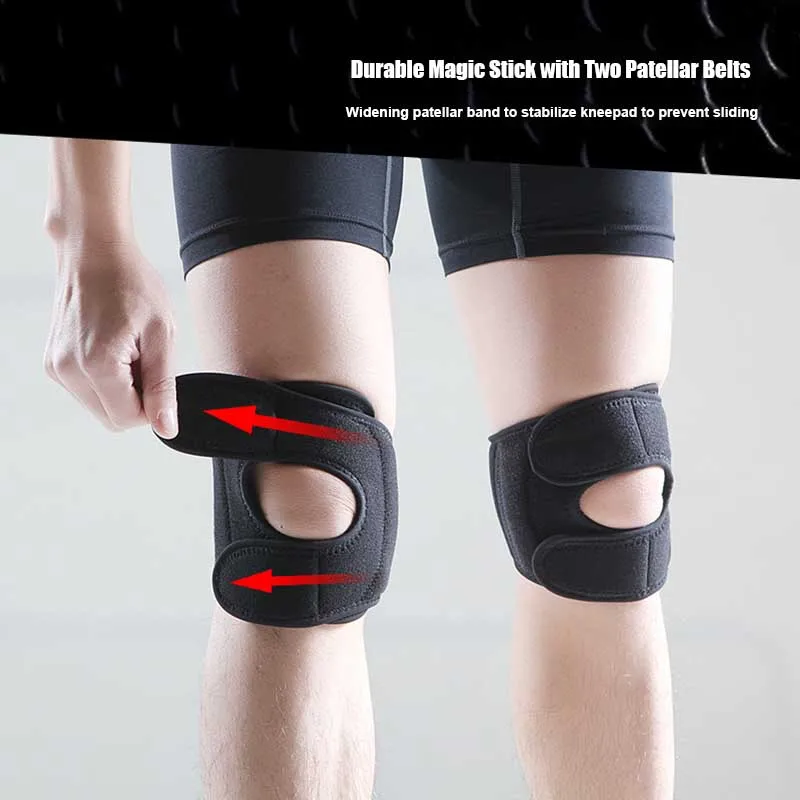 Мягкий бандаж на колено Поддержка регулируемый ремень для коленной чашечки