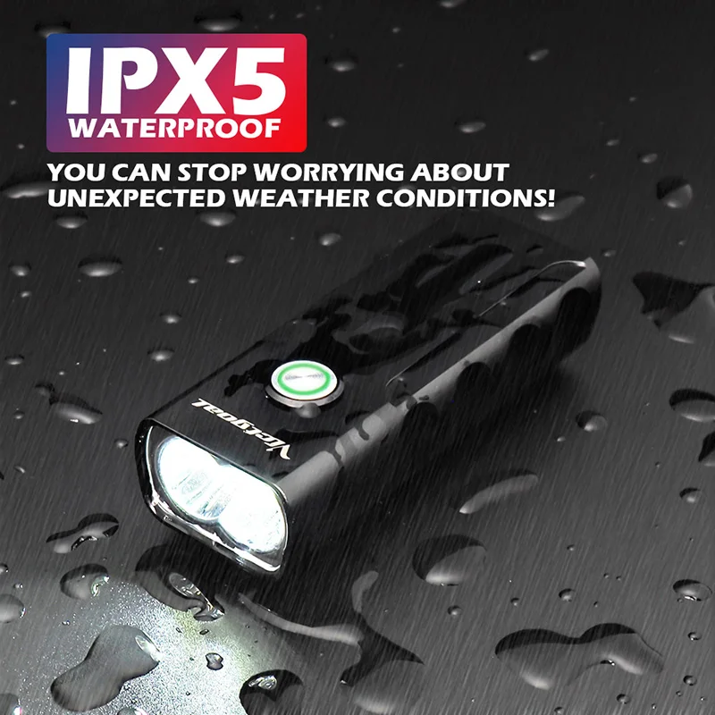 VICTGOAL USB перезаряжаемая велосипедная фара передняя светодиодная IPX5
