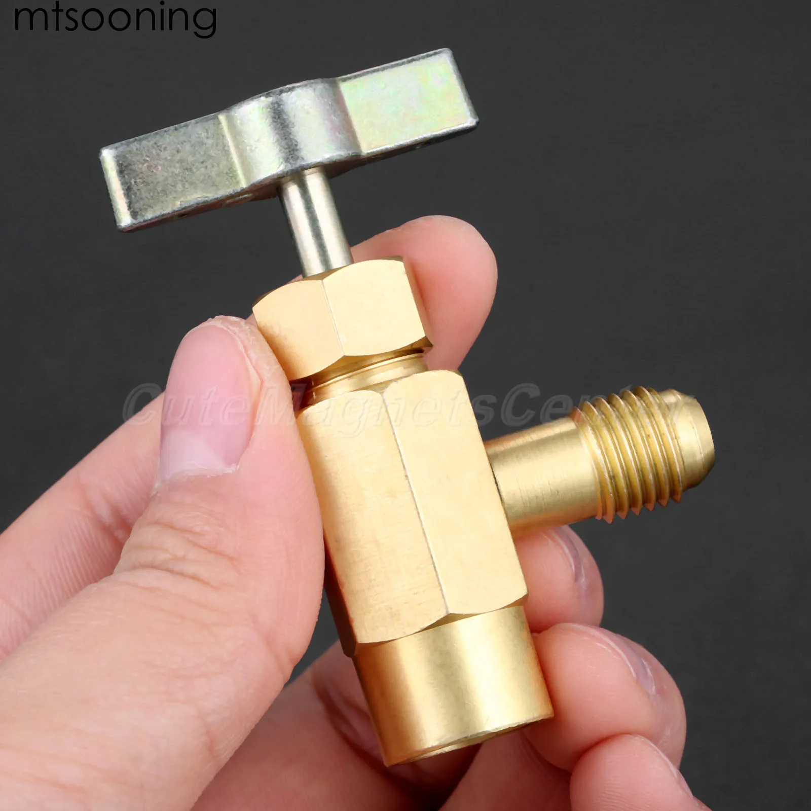 Mtsooning 5 шт R-1234yf Может нажмите адаптер фитинги Комплект R134a R12 для 1/4 SAE 1/2 дюймовый ACME LH для R134a брандспойт клапан комплект