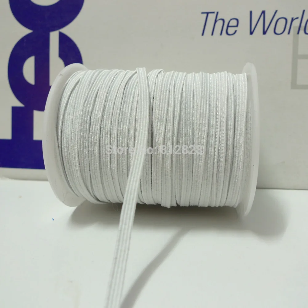 50 метров 1/8 дюйма 3 мм #1 белые тонкие эластичные ленты|band elastic|banding bandband 1 |