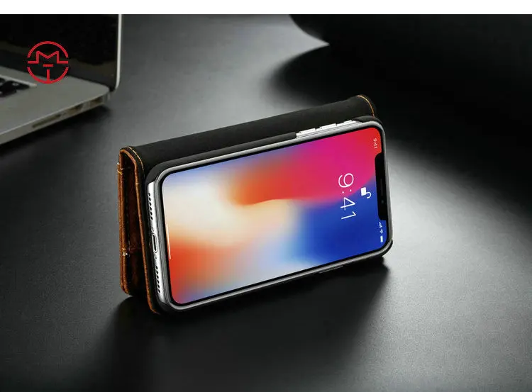 CaseMe Высокое качество кожаный чехол для iPhoneX Xs Винтаж Filp Кожаный чехол для iPhone8 7 6s плюс Чехол бумажник с 4 слот для карты