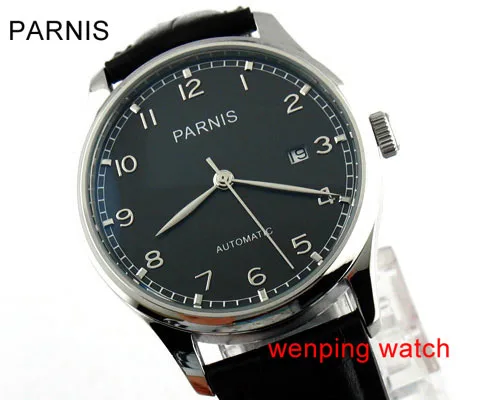 Парниш из нержавеющей стали черный циферблат с серебряные гвозди 43 мм Азия