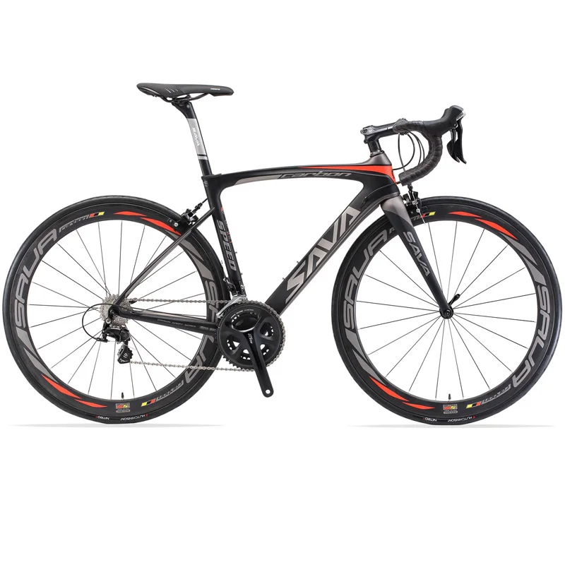 SAVA Full Carbon Road bike 700C bicycle road bike 8.4kg Complete carbon frame/wheelsets/fork equip with SHIMANO 105 R7000 Group