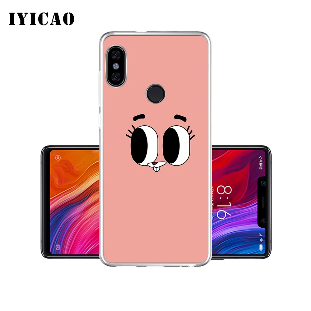 Мягкий силиконовый чехол для телефона IYICAO Cat smiling face с мультипликационным принтом