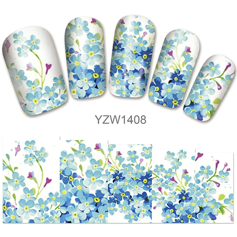 Переводные наклейки для ногтей цветные YZW1406 YZW1410 красоты|Стикеры и наклейки| |