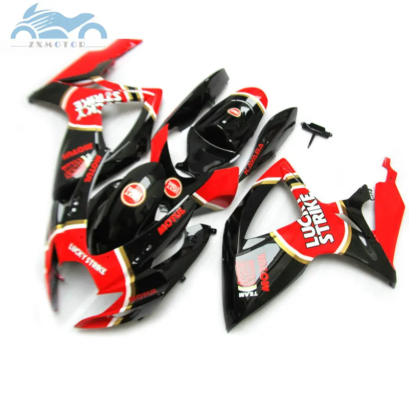 Инъекции комплект обтекателей для SUZUKI K6 GSXR600 750 2006 2007 антиблокировочная система, мотоциклетные обтекатели комплект GSXR750 GSXR 600 06 07 Черный Лаки Страйк