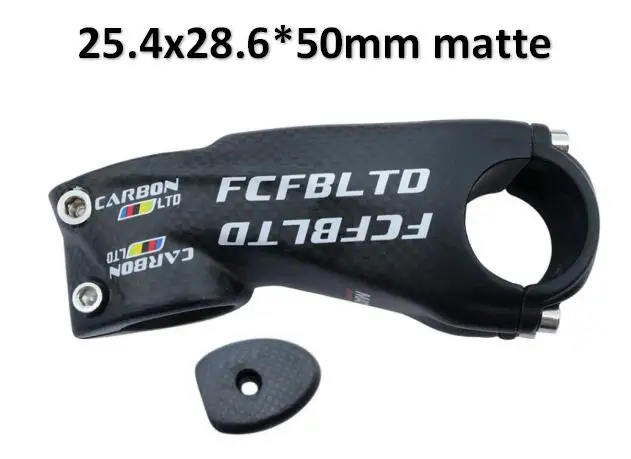 matte FCFB сверхлегкий 3 k вынос руля из углеродного сплава дорога велосипед вынос руля для велосипеда 31,8 мм 25,4 мм передняя вилка для горных велосипедов ствол 28,6 мм 50-120 мм - Цвет: matte