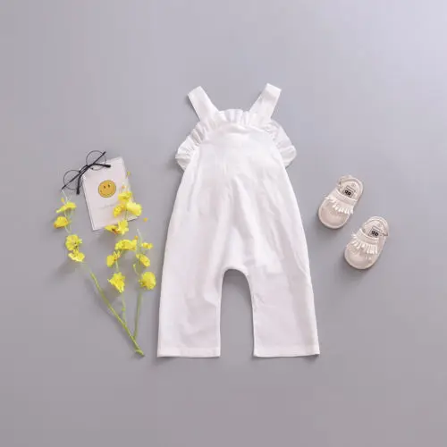 2018 модная одежда для новорожденных маленьких девочек комбинезон с оборками