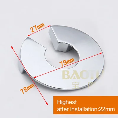 big circular Круглые ручки выдвижного ящика и ручки для мебели шкафа Скрытая утопленная флеш ручка раздвижная шарнирная дверная ручка 1 шт. полукруглая - Цвет: big circular