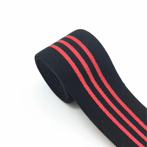 4cm red black 40 мм золотые серебряные полосы Эластичные ленты 4 см эластичные ленты сумки для одежды брюки эластичная резиновая тесьма DIY Швейные аксессуары 1 м - Цвет: 4cm red black