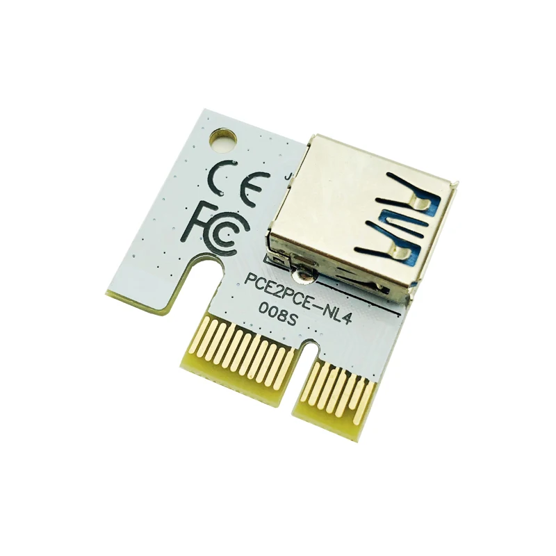 Günstig 100 PCS 008 S Riser PCIE 1X Zu 16X Extender Adapter PCI-E Riser Karte SATA 15pin 6pin 4pin Netzteil Für Bitcion Miner Bergbau