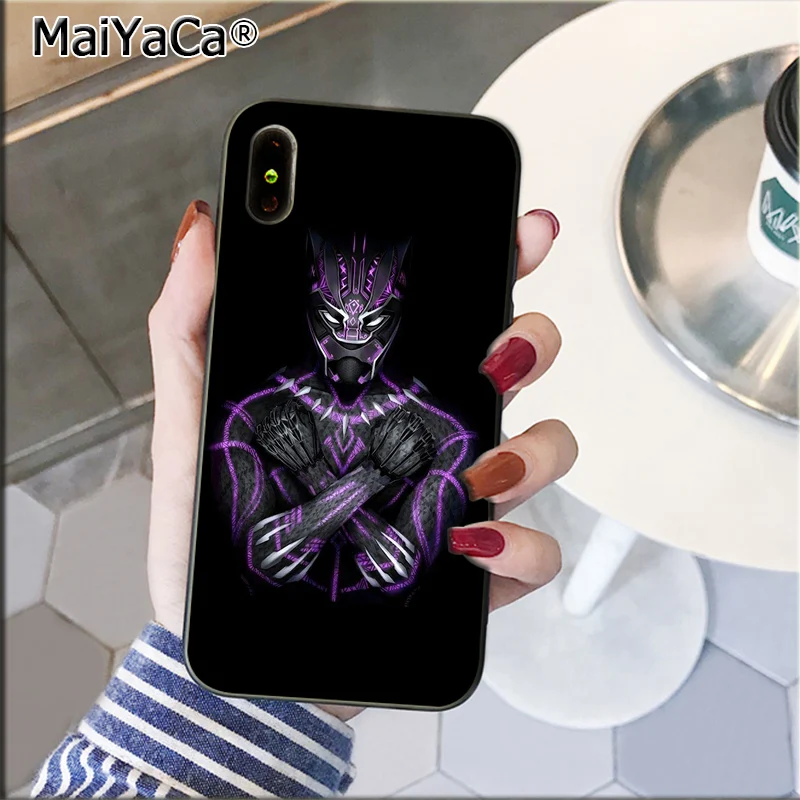 7 MaiYaCa герои марвел Черная пантера Новинка чехол для телефона Fundas чехол для iPhone 8 7 6 6S Plus 5 5S SE XR X XS MAX Coque Shell - Цвет: 7