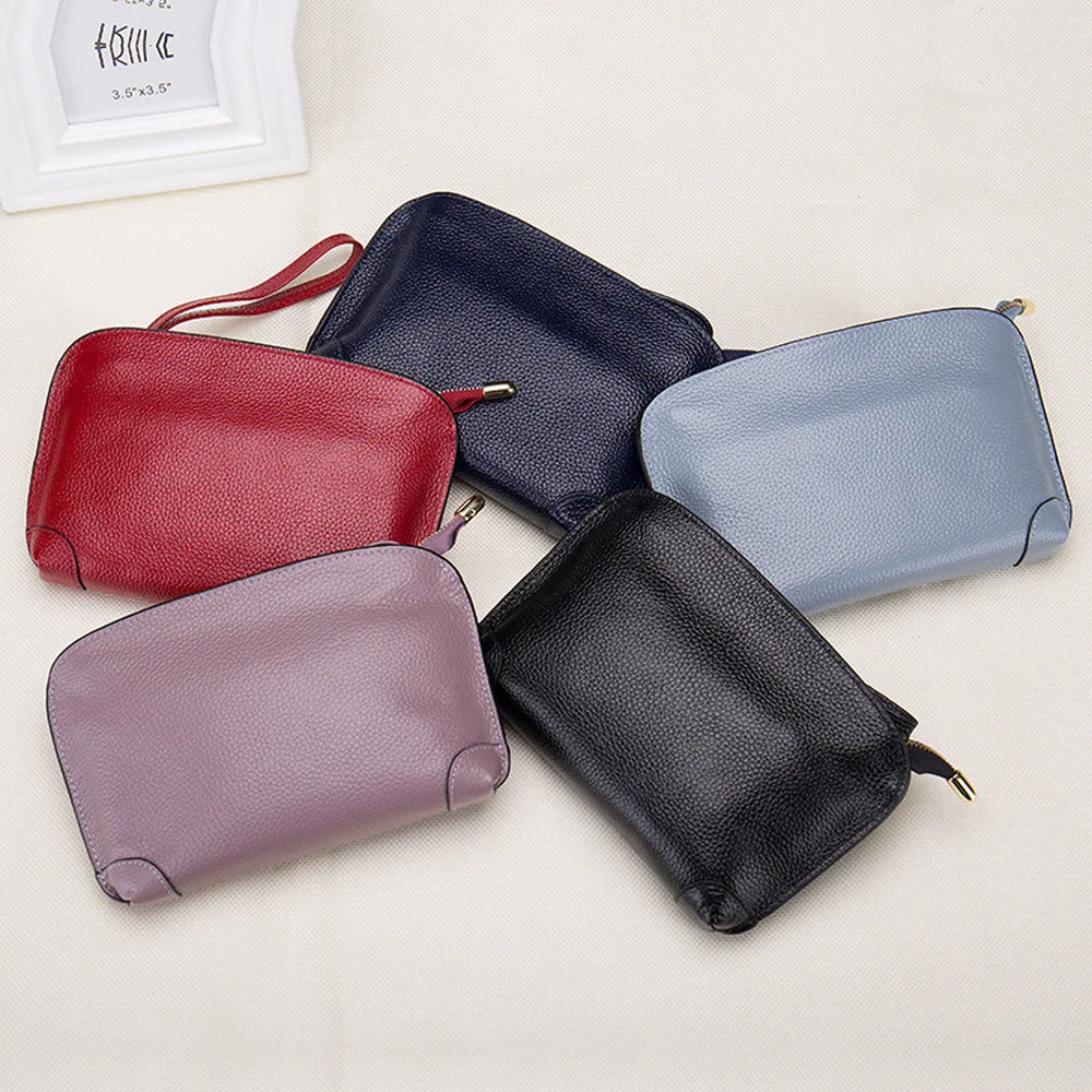 Real Genuine Cow Leather Women Wallets Brand Design High Quality Cell phone Long Lady Purse Clutch Shopping|leather women wallet|brand walletdesigner