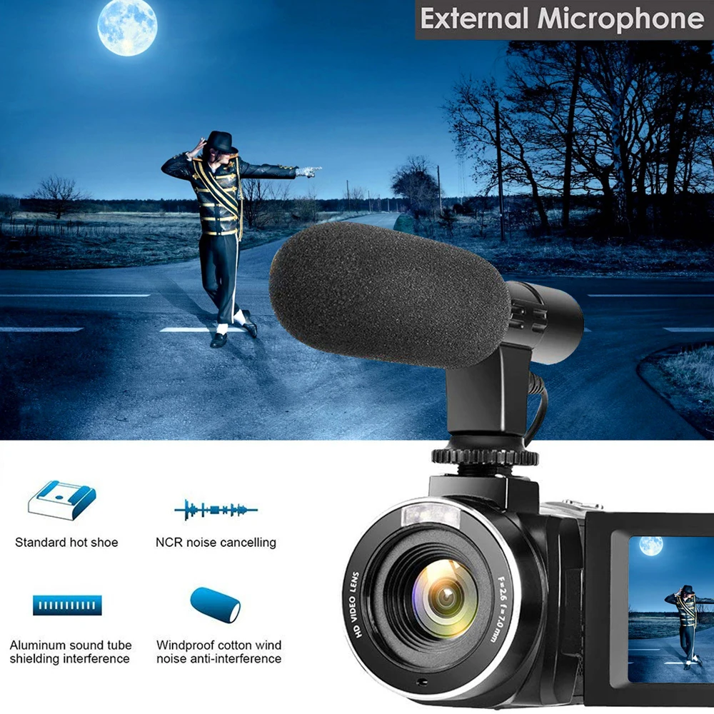 Оригинальная видеокамера KOMERY, поддержка 4 K, Wi-Fi, ночное видение, 3,0 дюймов, сенсорный ЖК-экран, покадровая фотография, три года гарантии