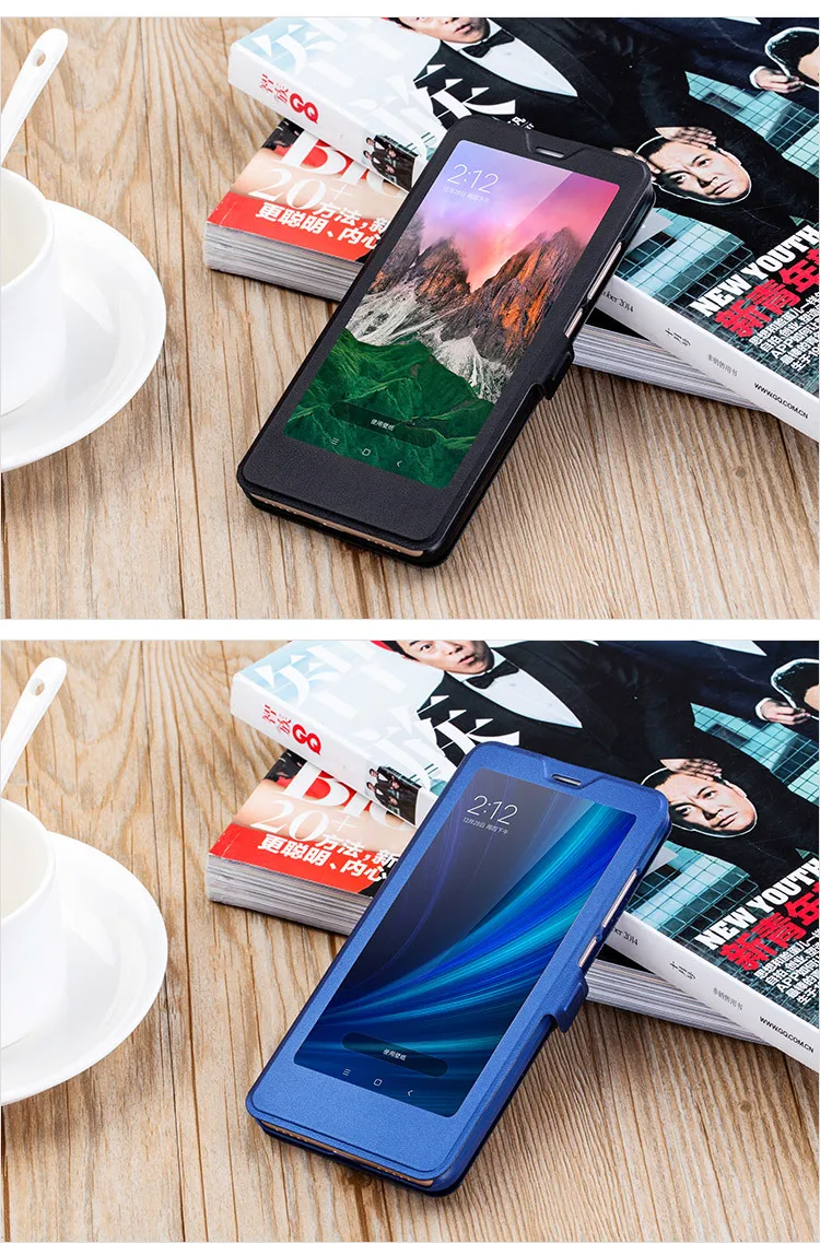 Чехол-книжка Xiaomi Redmi Note 5, чехол для смартфона, ПУ, прозрачное окошко для просмотра, Xiaomi Redmi 5A, чехол для Xiaomi Redmi 5 A 5 Plus, чехол