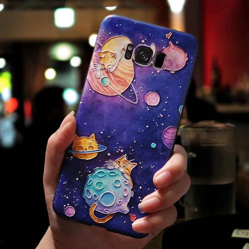 maopaqiu 3D рельеф Камера чехол для samsung Galaxy S10 S10E S8 S9 S7 край M20 M10 J4 J6 плюс A9 A8 A7 Note 8 9 A30 A50 A70 TPU Защитный чехол - Цвет: maopaqiu