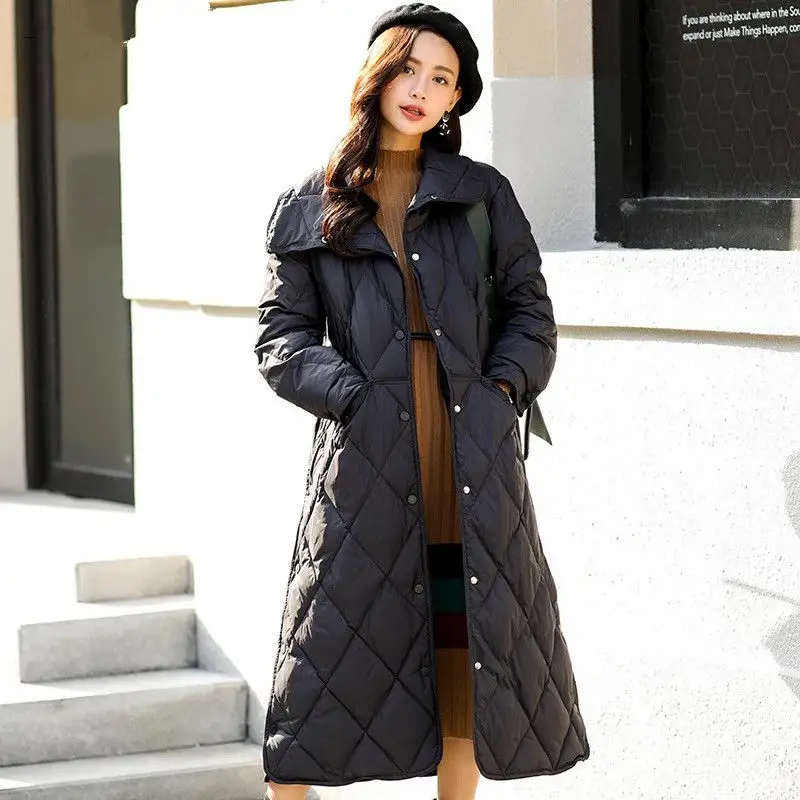 black jacket Зимние женские пальто Женская пуховая куртка легкая зимняя куртка пуховик зимняя куртка-пуховик модная теплая одежда для женщин парка на белом утином пуху down5191 - Цвет: black jacket
