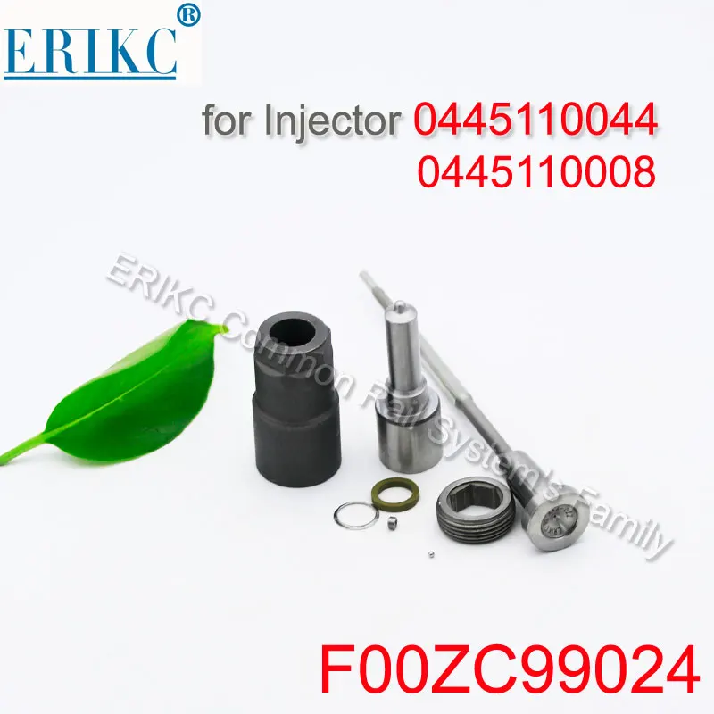 ERIKC Diesel Injector Repair Kits Set F00ZC99024 Nozzle DSLA142P795 Valve F00VC01003 for FIAT PSA Suzuki 0445110044 0445110008