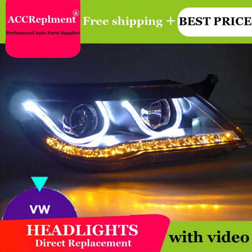 Авто PRO 2010-2012 для vw tiguan фары ангельские глазки Стайлинг светодиодный ля
