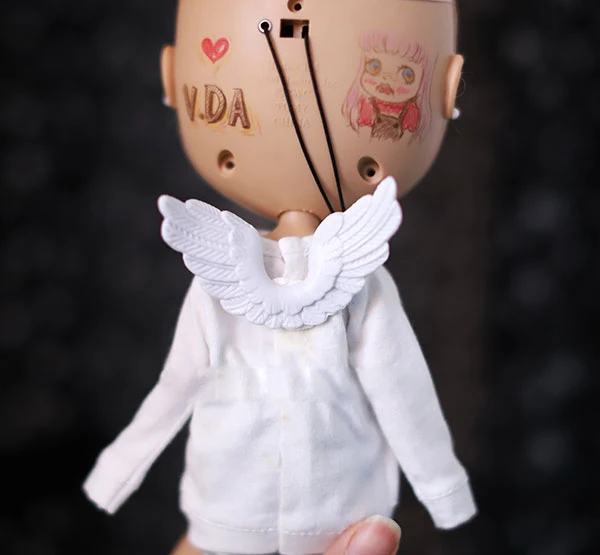 D01-P250 детская игрушка ручной работы 1/3 1/4 аксессуары для кукол, куклы BJD/SD, реквизит для фотосессии, пластиковые Крылья ангела, 1 шт