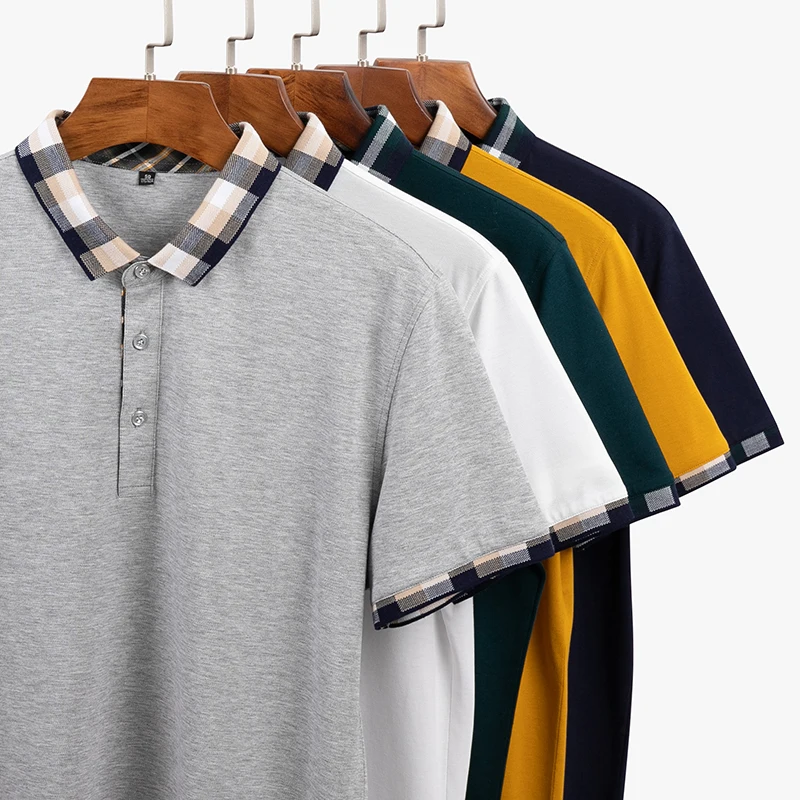 Высокое качество Tops & Tees Для мужчин поло из чистого полиэстера футболки Бизнес