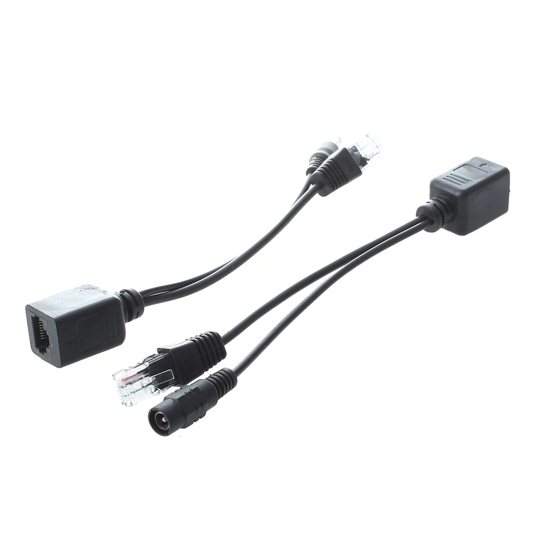 2 кабеля DIY PoE источник питания RJ45 Ethernet пассивный 50 в штекер/гнездо + DC 5 мм штекер