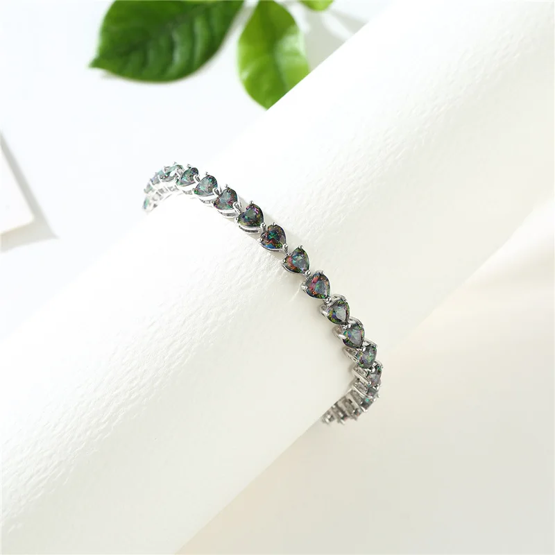 S.VEX Austrian Crystal Bangles Bracelet for Women Pulseras Mujer Rhinestone Sliver Color with Famou Heart Jewelry Erkek Bileklik | Украшения