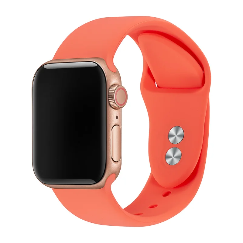 Ремешок для Apple Watch 38 мм 40 мм 42 мм 44 мм с двойной пряжкой резиновый силиконовый IWatch ремешок для Apple Watch серии 4,3, 2,1 81024