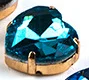 aquamarine TopStone сердце Стекло с украшением в виде кристаллов с золотым схватка на горном хрустале высокое качество, на возраст 12, 14, 16, 18 мм Пришивные бусины платье для изготовления ювелирных изделий - Цвет: aquamarine