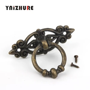 1 шт. 65*24 мм Ретро цинковый сплав для ящика кухонного шкафа дверные ручки мебельные бронзовые ручки Фурнитура антикварный шкаф ручки