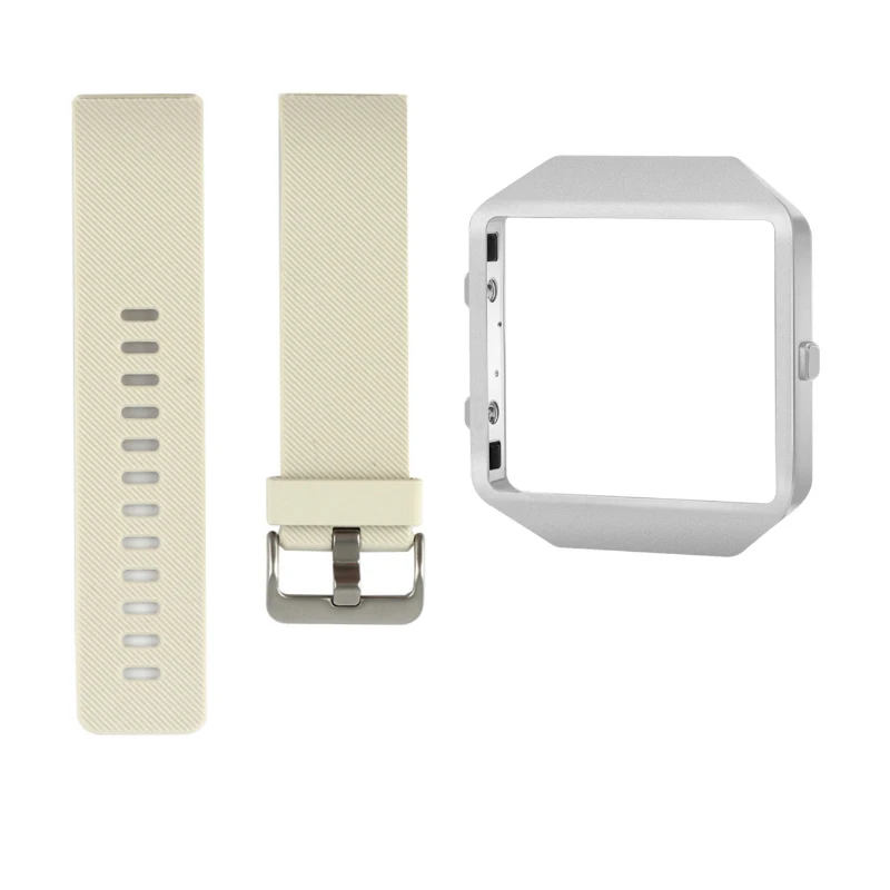 Bemorcabo для Fitbit Blaze Band, силиконовый браслет, сменный ремешок с новой серебристой рамкой для Fitbit Blaze, умные фитнес-часы
