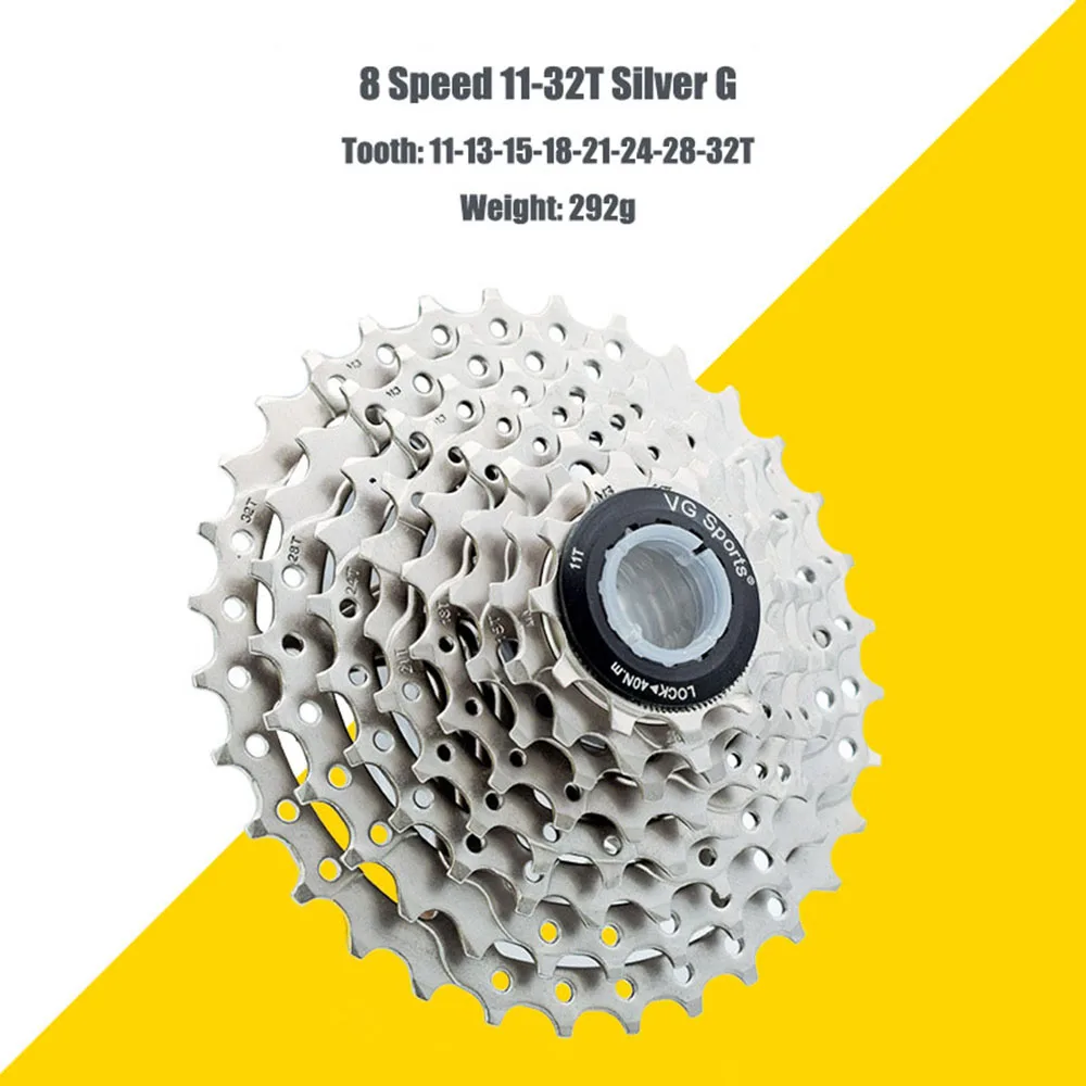 8S 11-32T Silver G 8 скоростей MTB кассетные звездочки горный велосипед Freewheel 11-32 T/34 T/36 T/40 T/42 T 8s 8v все размеры для Shimano Sram cdg cog VG Sports - Цвет: 8S 11-32T Silver G