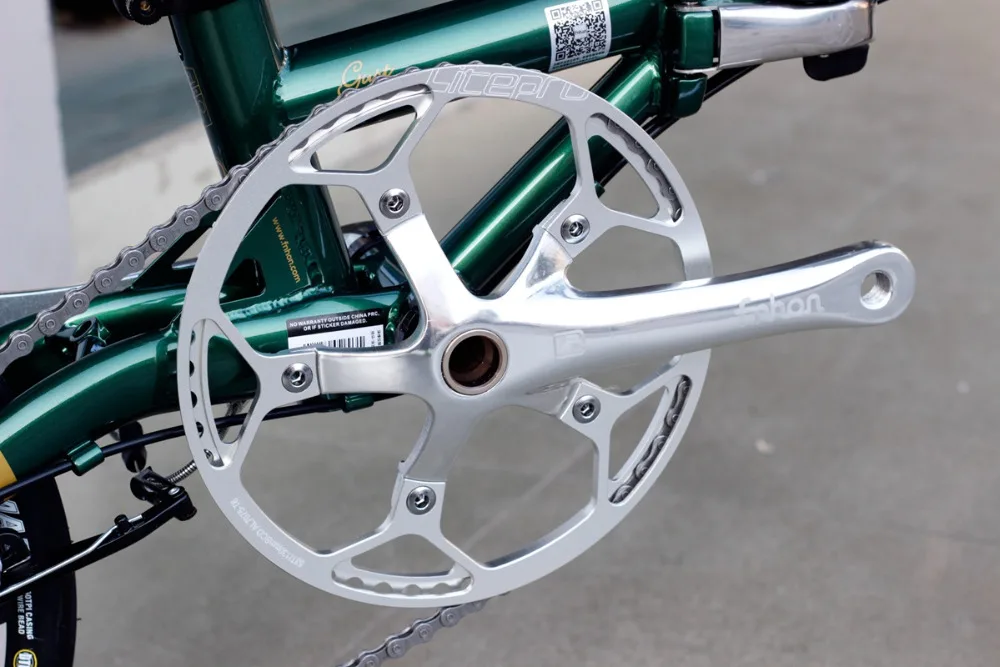 Хромированный стальной складной велосипед 1" Minivelo Mini velo велосипед городской коммутирующий велосипед с V тормозом складной 9 скоростей Fnhon Post зеленый
