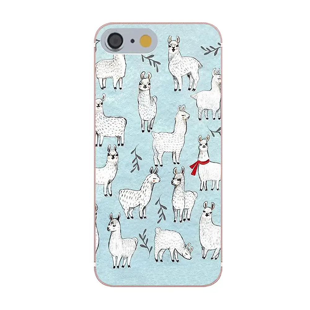 Для Apple iPhone 4 4S 5 5C 5S SE 6 6S 7 8 Plus X TPU крутые лучшие милые животные из ламы