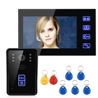 free shippingennio 7 rfid video door phone intercom doorbell touch button remote unlock night vision