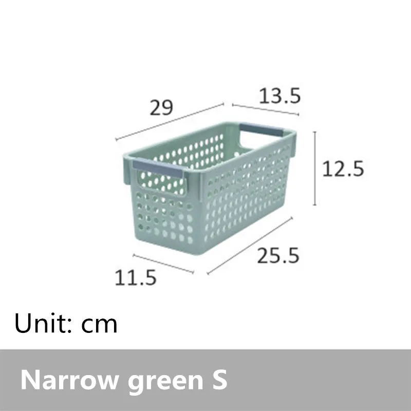 narrow green Корзина для хранения из пвх шкаф для одежды ванная кухонный Органайзер хранилище коробка для косметического бюстгальтера нижнее белье уборка контейнера Органайзеры - Цвет: narrow green