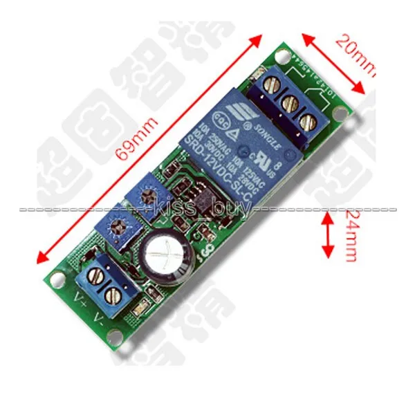 Номер для отслеживания DC 12 В бесконечного цикла времени задержки реле на офф Loop
