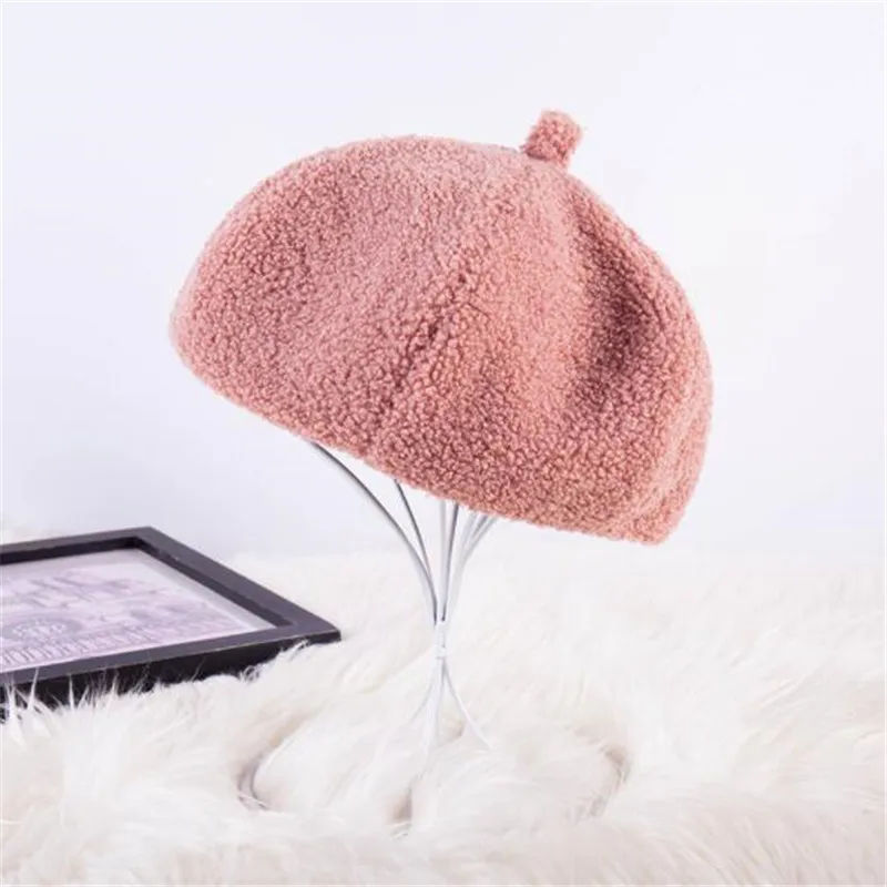 Xuyijun High Quality Beret Women Classic Solid Color Winter Hats For Knit Flat Cap Beanie Cashmere Lady Girl Berets | Аксессуары для