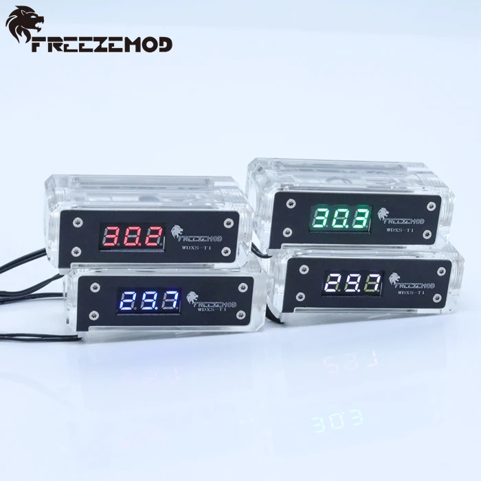 FREEZEMOD компьютер ПК кулер воды цифровой термометр с датчиком температуры цветной цифровой. WDXS-T1