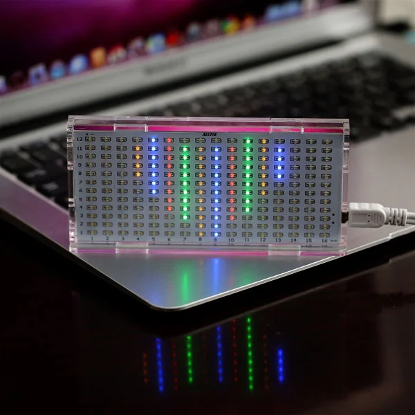 AS1216 кристалл замок музыка спектр Дисплей аудио мигает комплект готовой припаяны