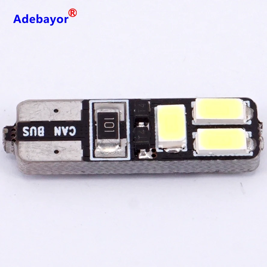 100 шт. авто светодиодный T10 194 W5W 6 Smd 5630 5730 парковочный мотоцикл номерной знак Купол