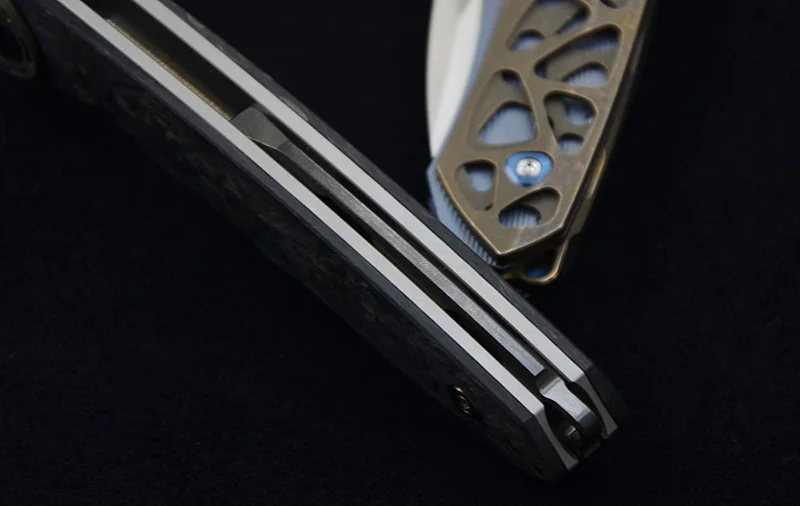 VENOM гарпун M390 сталь Титан CF Флиппер Складной нож Открытый Отдых Охота Выживание Карманный Кухня Фрукты Ножи Инструмент повседневного ношения