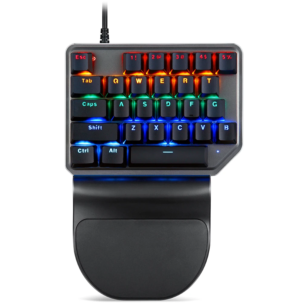 Оригинальная игровая механическая клавиатура Motospeed K27 проводная USB с синей