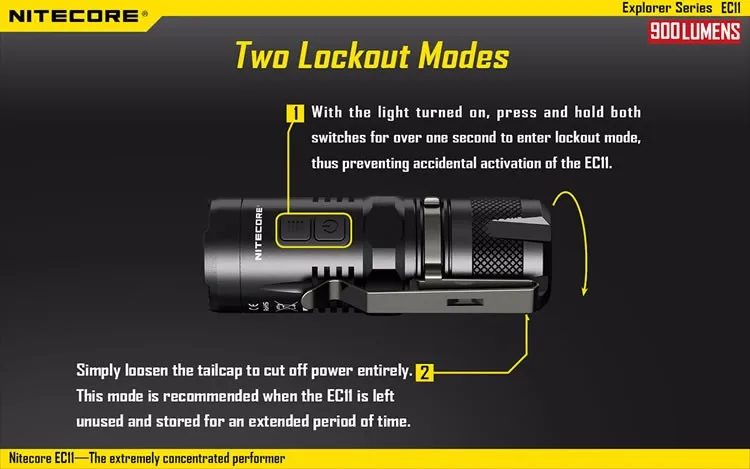 Скидка NITECORE EC11 NL166 18350 аккумуляторная батарея 900 лм фонарик водонепроницаемый спасательный Открытый Поиск кемпинг