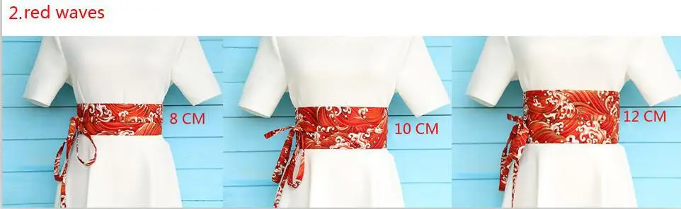 GETSRING японский стиль Хлопок Ceinture Femme домашний кимоно пояс пояса Ретро эластичный пояс 18 цветов - Цвет: 2