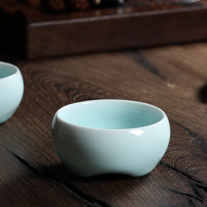 2 шт шесть цветов Китайский Longquan Celadon фарфоровая китайская гайвань фарфоровые