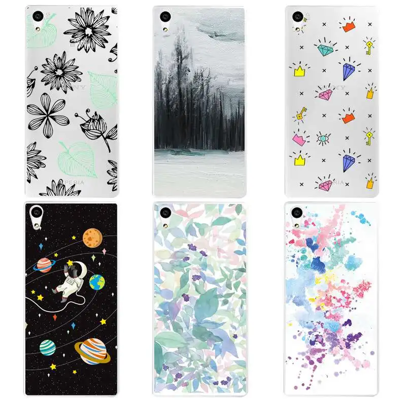 Мягкий прозрачный чехол для телефона из ТПУ с изображением лесной кошки Sony Z2 Z3 Z4 Z5