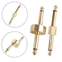 6 35mm guitar effect pedal connector adapter gold metal straight z type audio coupler for guitar effect pedal board accessories